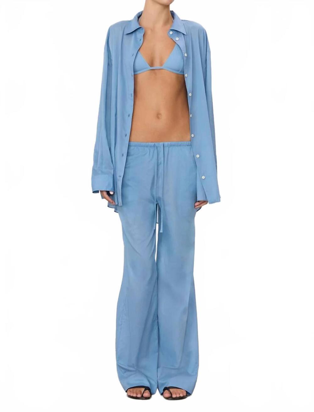 NEW ETERNE brody cotton voile pant in slate